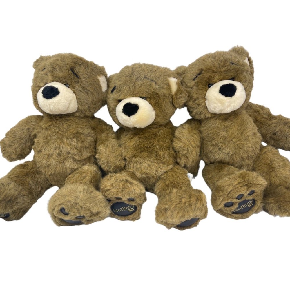 Lot of 3 Build A Bear “Bearemy” Plush Bear Faux Leather Pads 16” EUC